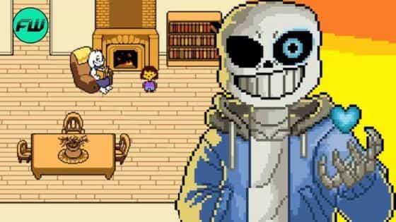 Скриншот цветка, объясняющего, как работают драки в Undertale