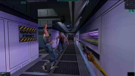 Скриншот двух врагов, приближающихся к вам в игре System Shock 2