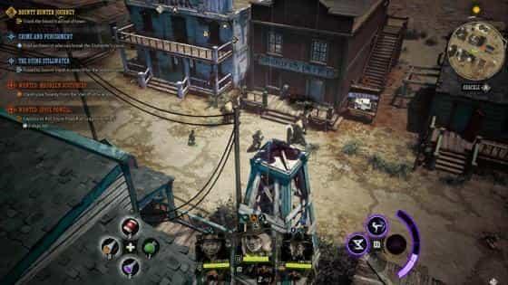 Два ковбоя бегут по улице в игре Weird West