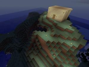 Дом на горе в Minecraft