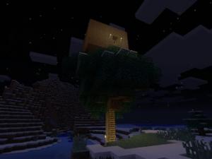 Домик на дереве в Minecraft
