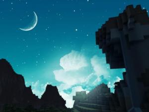 ночь в Minecraft
