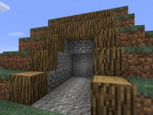 вход в шахту Minecraft