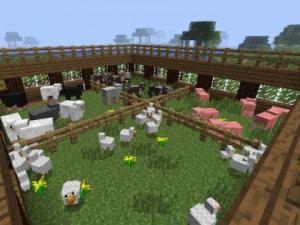 загон с животными в Minecraft