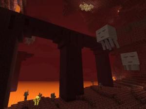 Гасты в нижнем мире Minecraft