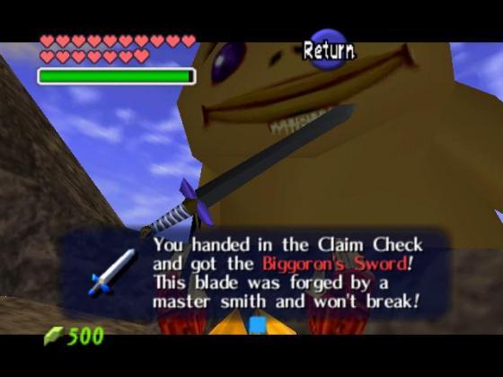 Меч Биггорона в Ocarina of Time